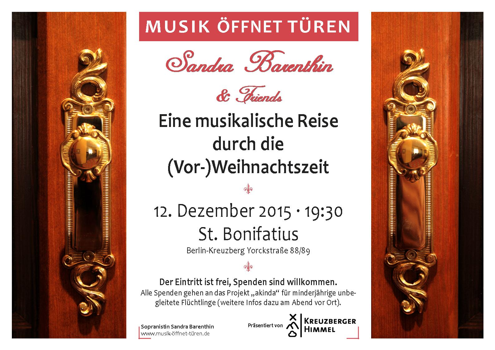 Weihnachtsbenefizkonzert zugunsten von akinda